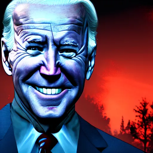 Prompt: joe biden as a killer in dead by daylight, 4 k, hyper realistic, dslr, high resolution, landscape, beautiful