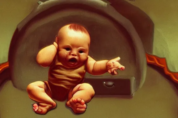 Image similar to a baby in the original doom