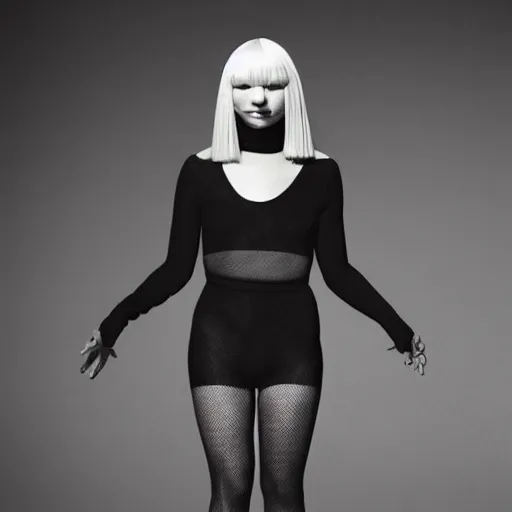 Image similar to Sia furler artistic photoshoot full body