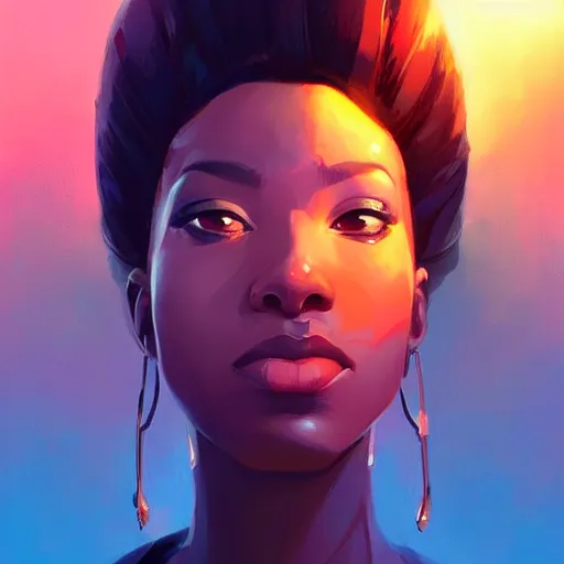 Prompt: portrait beautiful!! futuristic woman sci-fi afrofuturism art, behance hd artstation by Jesper Ejsing, by RHADS, Makoto Shinkai and Lois van baarle, ilya kuvshinov, ross tran