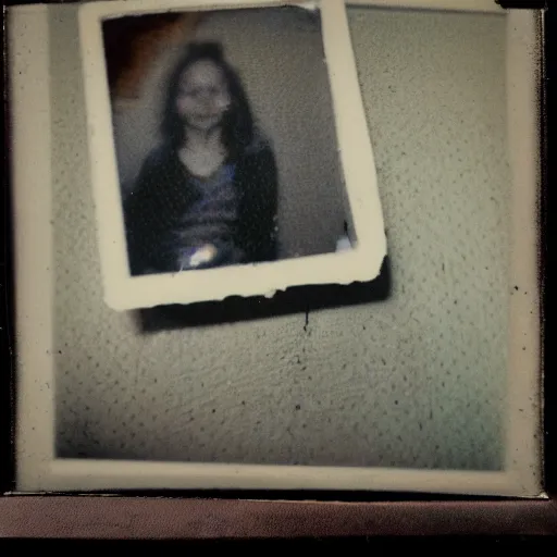 Prompt: infamous polaroid photograph of a horrifying discovery in the drawer of an abandoned house