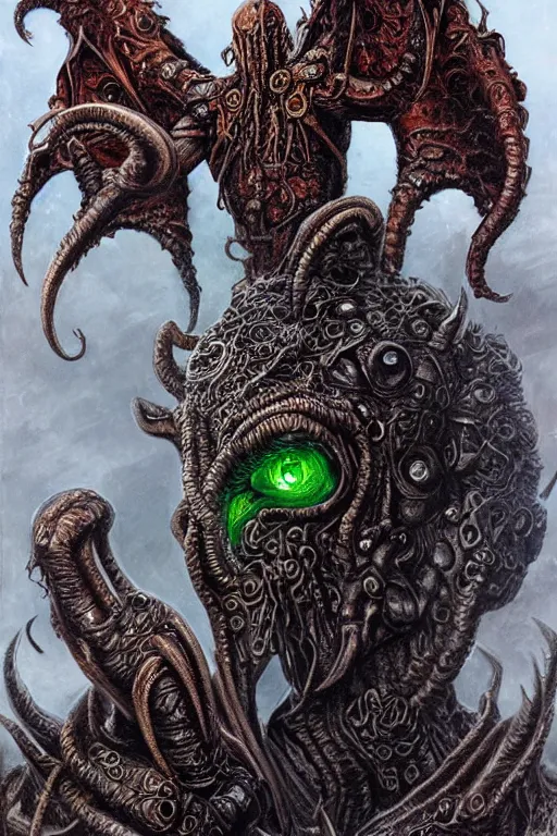 Prompt: full body concept art of Cthulhu wearing viking armor made with porcelain by Jeff Easley and Peter Elson + beautiful eyes, beautiful face + symmetry face + galaxy + gothic, surreal, dread + highly detailed, intricate complexity, epic composition, magical atmosphere + masterpiece, award winning + trending on artstation