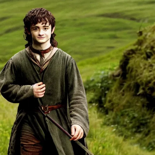 Image similar to Daniel Radcliffe as Frodo in lord of the rings