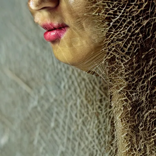 Image similar to beautiful extreme closeup frontpage photo of frontiers in herbal anthropomorphosis fashion magazine portrait of person, highly detailed, focus on face, soft lighting