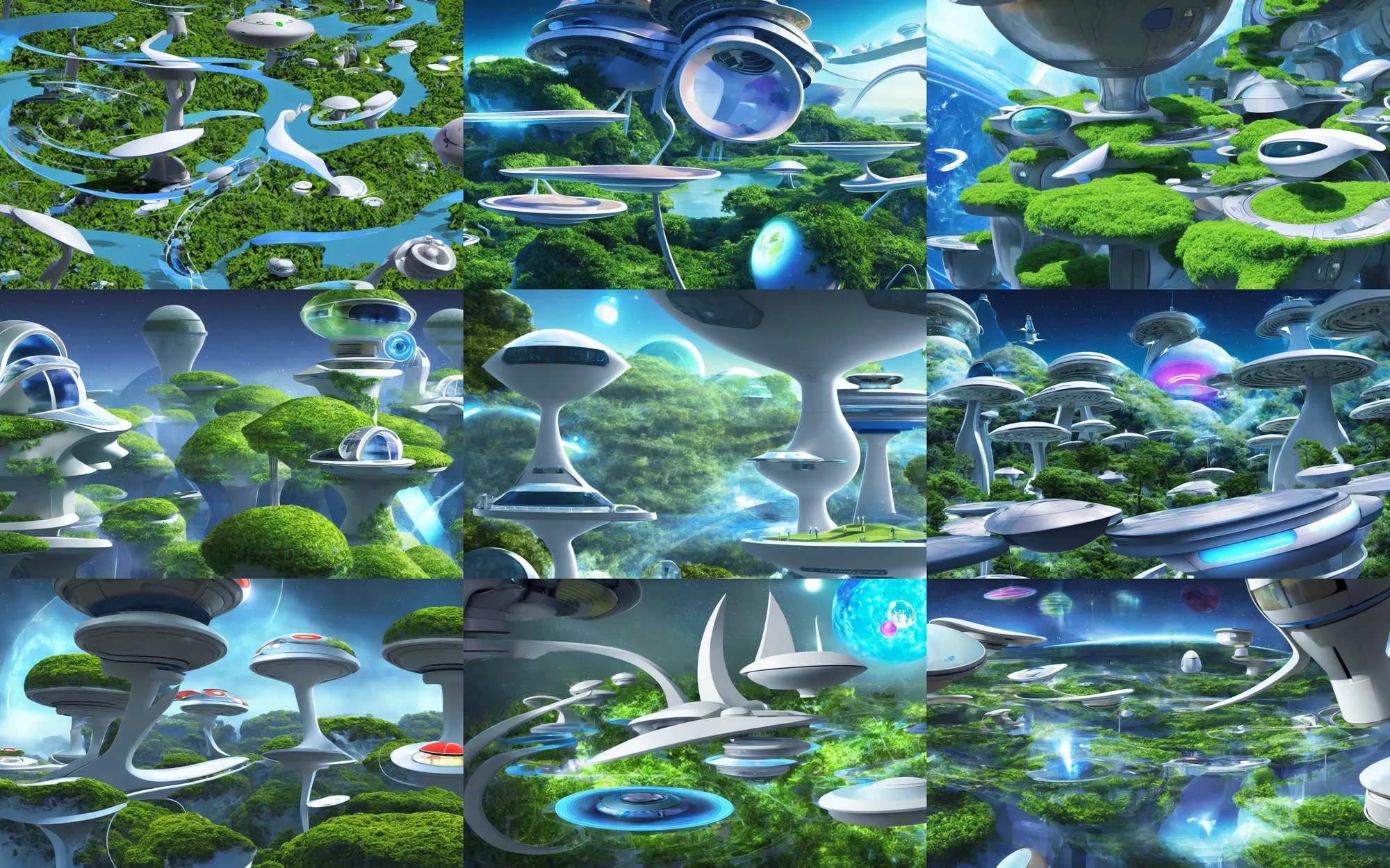 Prompt: a space age world where jetsons and habitats can become a reality. what a vision of a future in which our jetsons would be the best habitats and habitats in the universe., 4 k, extremely detailed, ultra realistic, by annibale siconolfi, maxon cinema 4 d, otoy octane, adobe photoshop, adobe after effects, complex 3 d scene'