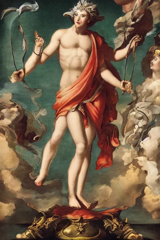 Image similar to personification of jupiter as a god.