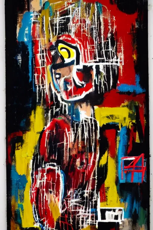 Image similar to cinta laura in the style of jean michel basquiat