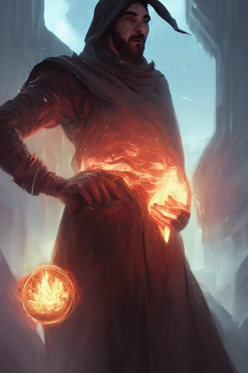 Image similar to portrait, the dark fire wizard creating a portal, dramatic lighting, cinematic, establishing shot, extremly high detail, foto realistic, cinematic lighting, post processed, concept art, artstation, matte painting, style by eddie mendoza, raphael lacoste, alex ross