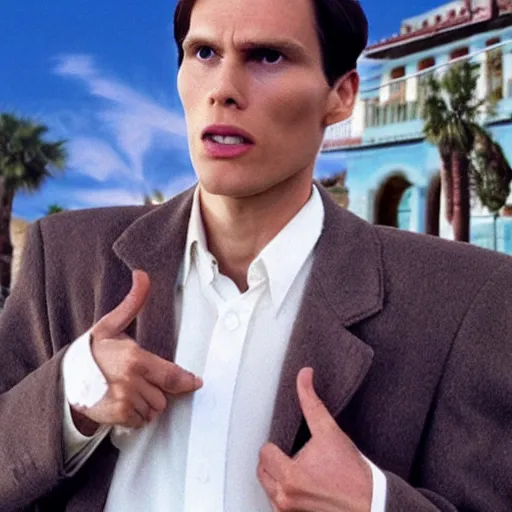 Image similar to Live Action Still of Jerma in The Truman Show, real life, hyperrealistic, ultra realistic, realistic, highly detailed, epic, HD quality, 8k resolution, film still