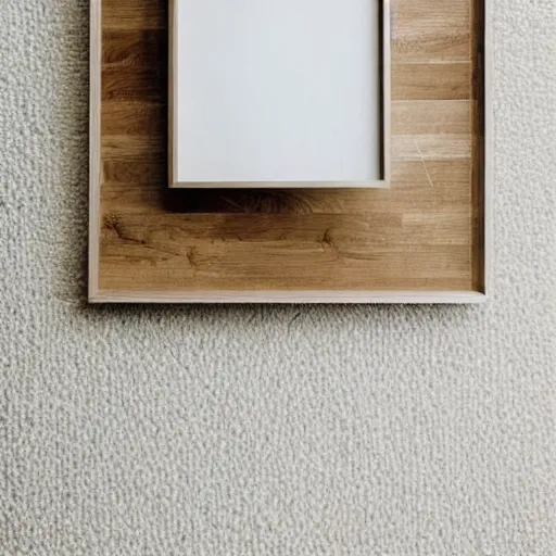 Prompt: a minimalist mockup photo with one large frame, in a white clear boho style floor, pampa grass, white and beige predominant colors, well lit, trending on pinterest