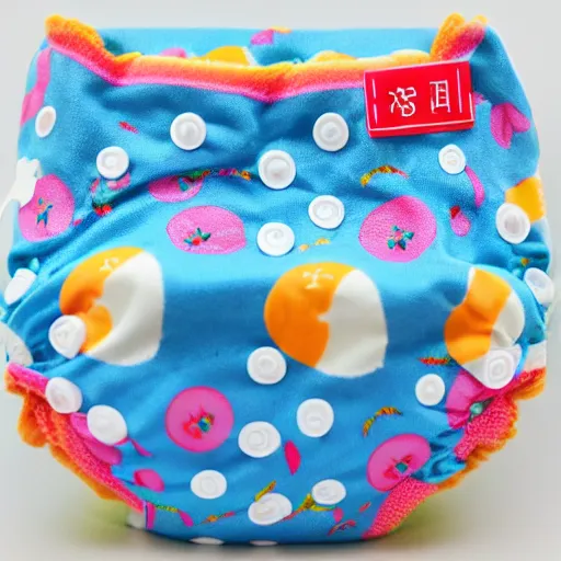 Prompt: kawaii babyish diaper design