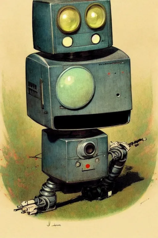 Image similar to (((((1950s robot tv . muted colors.))))) by Jean-Baptiste Monge !!!!!!!!!!!!!!!!!!!!!!!!!!!!!!