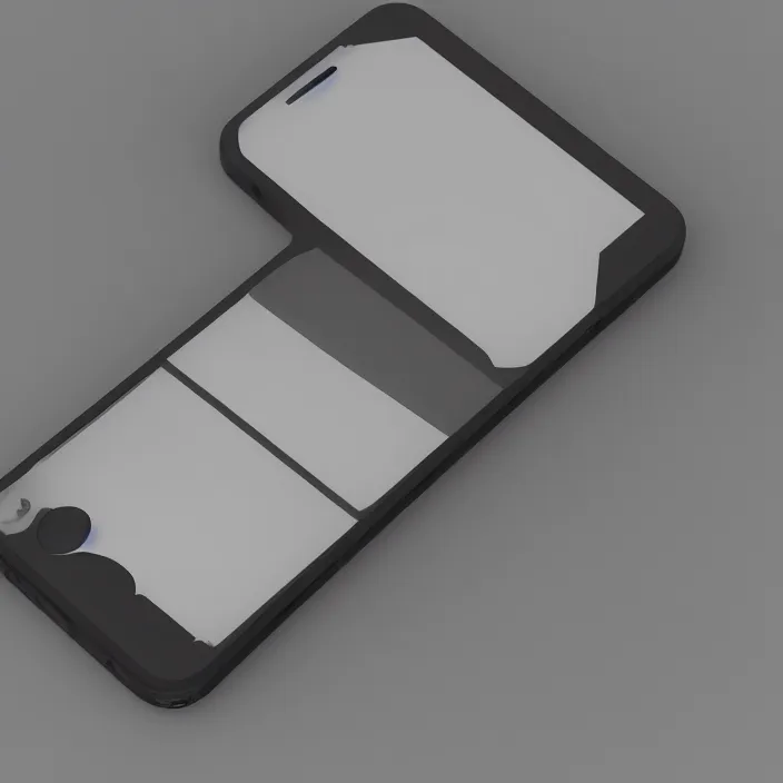Prompt: prototype next edition iphone that includes a headphone jack. cinema 4 d render