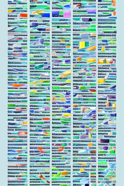 Image similar to a collection of prisms of all the chemical elements in the world, infographic