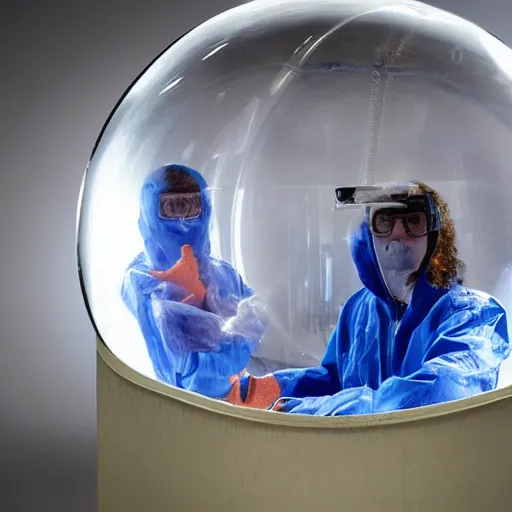 Image similar to a worm that makes people feel sad being transported in an isolator bubble