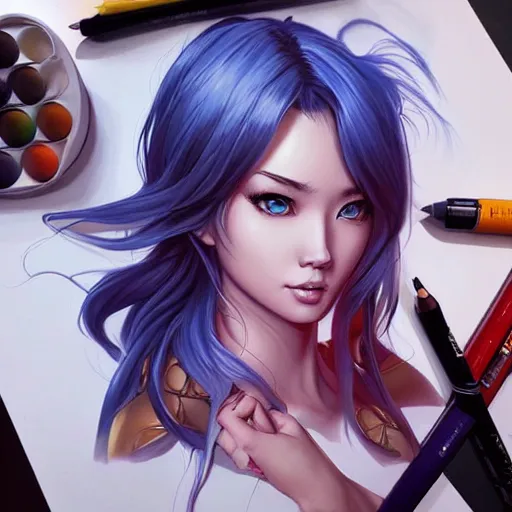 Image similar to Art made by Artgerm