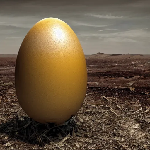 Prompt: the last picture ever taken of an postapocalyptic egg