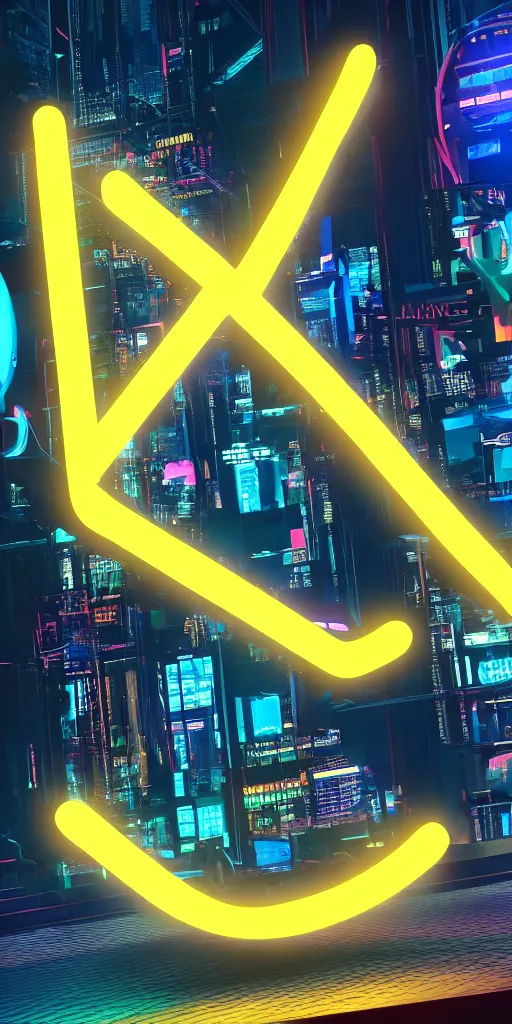 Prompt: a cyberpunk logo of the letter v, neon outline, bright colors, reflections, lens flare, 8 k, unreal engine 5, blender, best logo created
