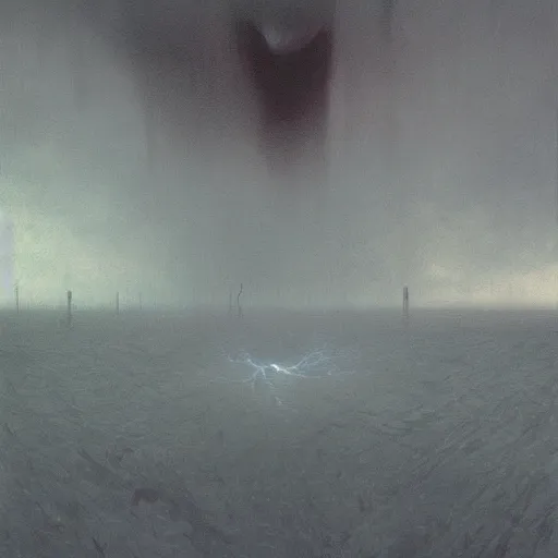 Image similar to Thunderstorm screaming in agony dark fantasy, intricate, smooth, artstation, painted by Wayne Barlowe, zdislav beksinski