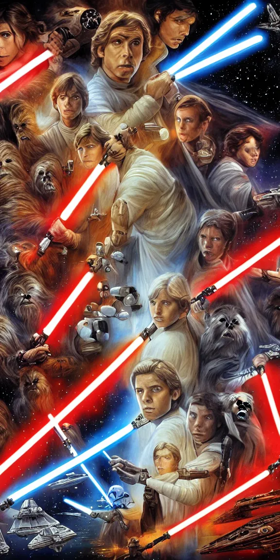 Prompt: artistic Star Wars wallpaper
