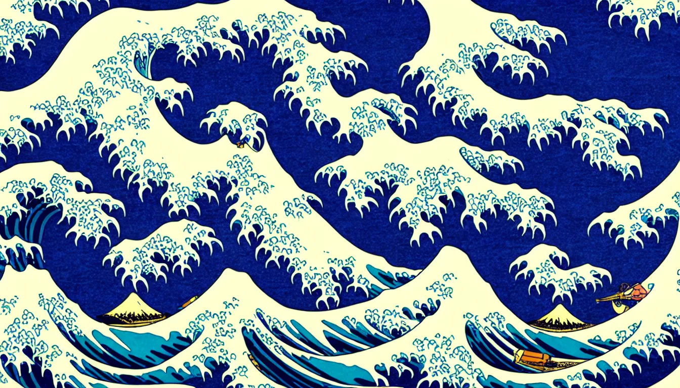 Image similar to chillwave hokusai