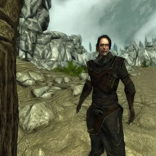 Image similar to Steve Buscemi in Skyrim