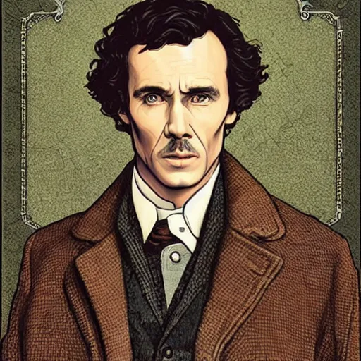 Image similar to sherlock holmes in the style of james c. christensen