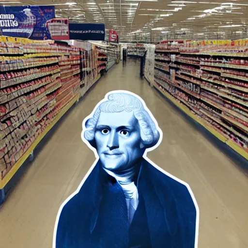 Image similar to thomas jefferson in a walmart