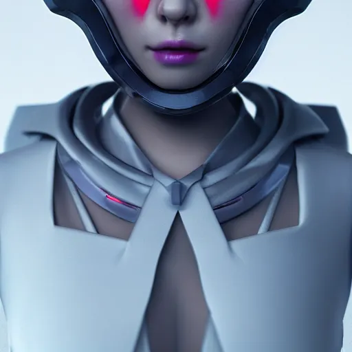 Prompt: portrait of an alien princess, style of Feng Zhu, Artstation geometric, aesthetic, smooth skin, unique features, symmetrical, intricate crown, high fashion, streetwear, cyberpunk, detailed, octane render, cinematic, 8k,