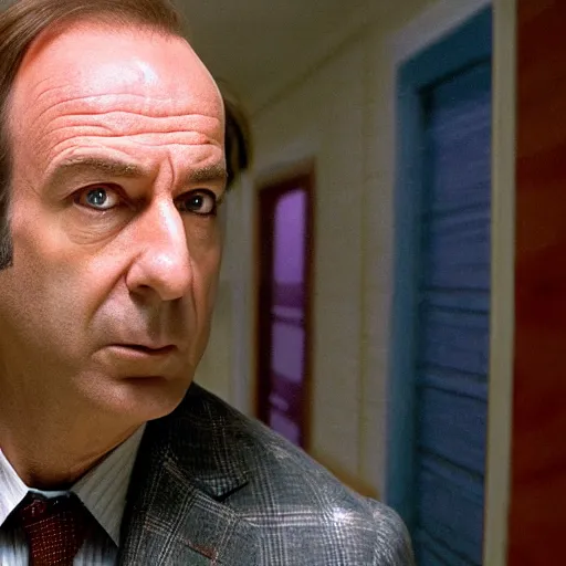 Image similar to A still of Saul Goodman in The Shining