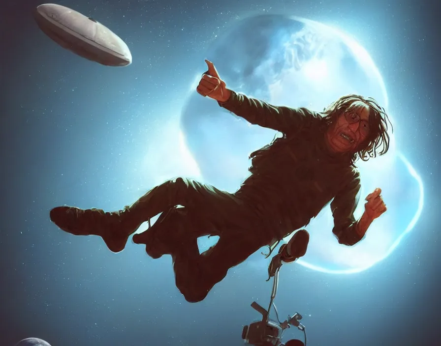 Prompt: keith morris floating in space, concept art, artstation, extremely detailed!!!