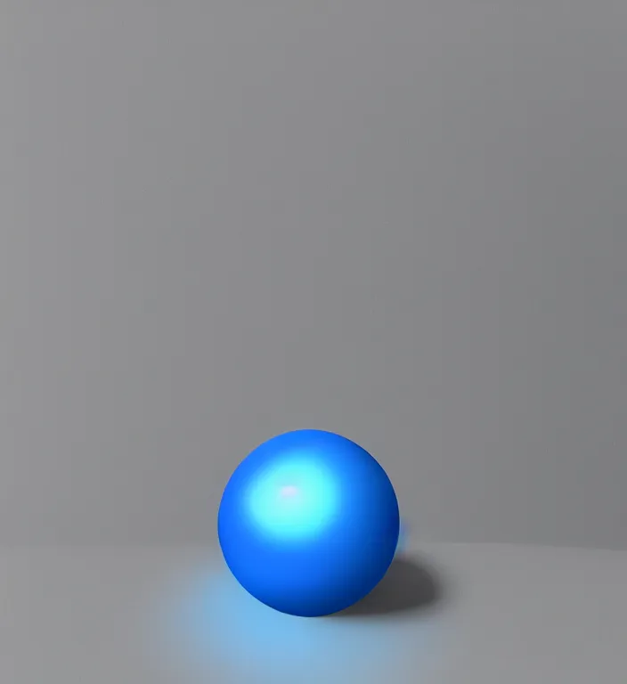 Image similar to a blue ball on a table + specular highlights, ambient occlusion, global illumination, bump map, reflective, caustics, refractive, unreal engine 5