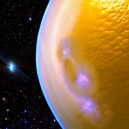 Image similar to planet lemon, photo by hubble telescope