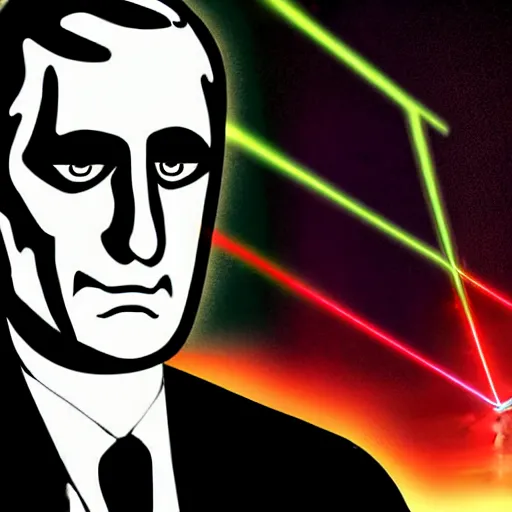 Prompt: bright demonic glowing eyes, digital illustration of secretary of denis mcdonough face with demonic laser eyes, cover art of graphic novel, eyes replaced by glowing lights, glowing eyes, flashing eyes, balls of light for eyes, evil laugh, menacing, Machiavellian puppetmaster, villain, clean lines, clean ink