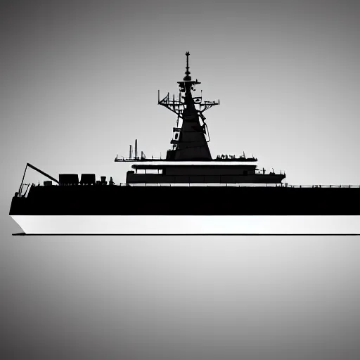 Prompt: a wireframe render of a modern navy ship, dark background, AutoCAD