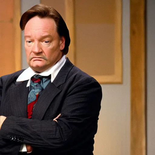 Image similar to stephen root pretending to be phil hartman