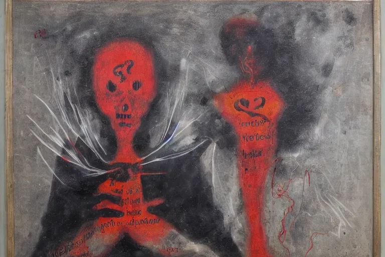 Image similar to 'Infernal doctor', Spirit on Canvas, private collection