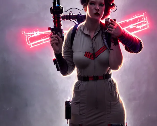 Prompt: ghostbusters cyborg with beautiful faces, in short dresses, weapons, full body, dark and mysterious, atmospheric, ominous, eerie, cinematic light, epic, 8 k 3 d, ultra detail, ultra realistic, by wlop, by mucha, by giger