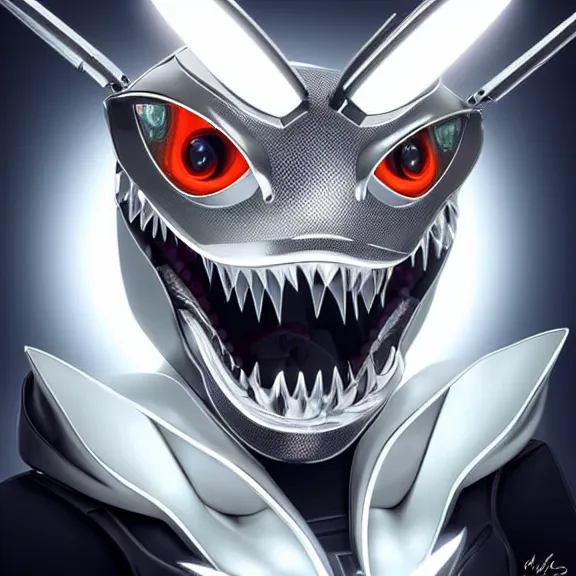 Image similar to close up mawshot of a cute elegant beautiful stunning hot anthropomorphic female robot dragon, with sleek silver metal armor, glowing OLED visor, facing the camera, the open maw being highly detailed living and sharp, with a gullet at the end, you looking into the maw, food pov, micro pov, vore art, digital art, pov furry art, anthro art, furry, warframe art, high quality, 3D realistic, dragon mawshot, maw art, macro art, micro art, dragon art, Furaffinity, Deviantart, Eka's Portal, G6