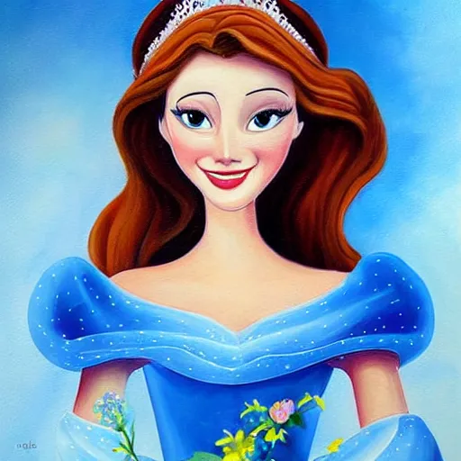 Prompt: a beautiful painting of a disney princess