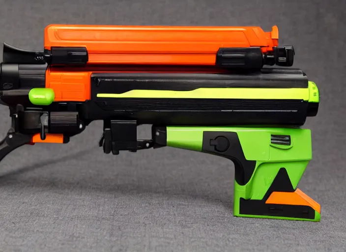 Image similar to product photo of the most impressive scifi nerf gun