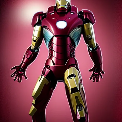 Prompt: “Iron Man wearing pink armor”