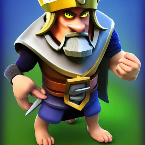 Image similar to clash royale card of a goblin with blonde long hair, ultra detailed