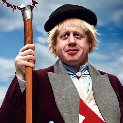 Image similar to Boris Johnson as the childsnatcher from Chitty Chitty Bang Bang