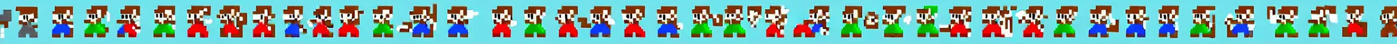 Image similar to super mario bros 1 9 8 5, mario sprite sheet walk cycle, full body, 8 bit pixel art, nintendo official media, white background