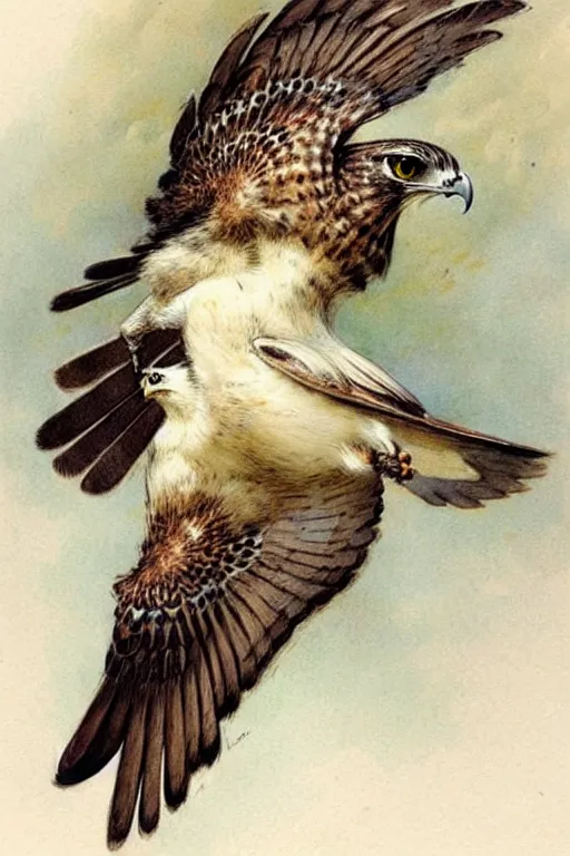 Prompt: (((((1950s hawk . muted colors.))))) by Jean-Baptiste Monge !!!!!!!!!!!!!!!!!!!!!!!!!!!