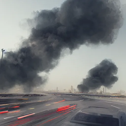 Prompt: burnout in dubai, Artstation