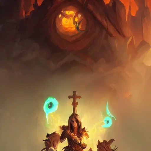 Image similar to magic ritual artwork, ritual, magic smoke everywhere, magic cross, bright art masterpiece artstation. 8 k, sharp high quality artwork in style of jose daniel cabrera pena and greg rutkowski, concept art by tooth wu, blizzard warcraft artwork, hearthstone card game artwork