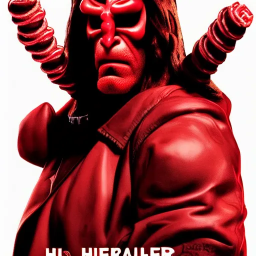 Image similar to twizzlers!!!! hellboy, movie poster, high detail