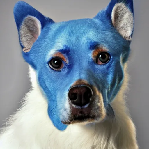 Image similar to blue dog with 3 eyes